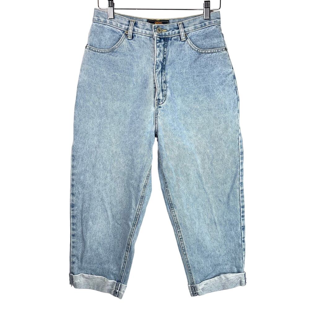 Vintage Route 66 Ultra High Waisted Relaxed Fit Crop Jeans